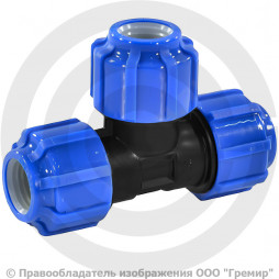 Тройник ПЭ компрессионный Дн 110 Ру-10 RTP (РосТурПласт)