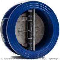 Клапан обратный двухстворчатый чугунный межфланцевый Ду-350 Ру-16 (Т<120°С) створки нерж Benarmo Клапан обратный двухстворчатый чугунный межфланцевый Ду-350 Ру-16 (Т<120°С) створки нерж Benarmo