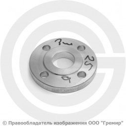 Фланец плоский нержавеющий 12х18н10т 1-25-6 ГОСТ 12820-80, Ру-6, Ду-25