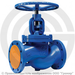 Клапан запорный чугунный фланцевый Ду-25 Ру-16 (Т<300°С) сильфонный KV31 Гранвент