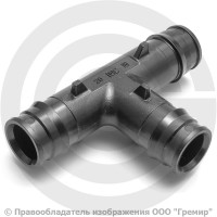 Тройник аксиальный PPSU для PE-X труб Дн 20 РОС Тройник аксиальный PPSU для PE-X труб Дн 20 РОС