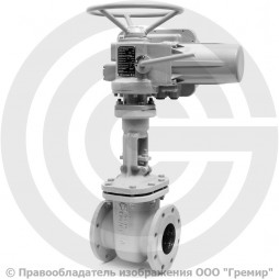 Задвижка стальная фланцевая Ду-100 Ру-16 (Т<425°С) 30с941нж МЗТА с электроприводом ГЗ-А.100/24 (380 В)