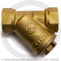Фильтр магнитный сетчатый Y-образный латунный Ду-25 (1") Ру-20 ВР (ВН) (Т<150°С) под пломбу Aquasfera 4006 Фильтр магнитный сетчатый Y-образный латунный Ду-25 (1") Ру-20 ВР (ВН) (Т<150°С) под пломбу Aquasfera 4006